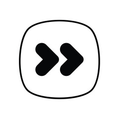 Arrow Right icon isolated on a white background. Vector illustration.