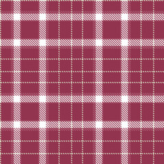 Plaid pattern seamless. Soft light burgundy & Vintage dusky rose Tartan Fabric Design. 