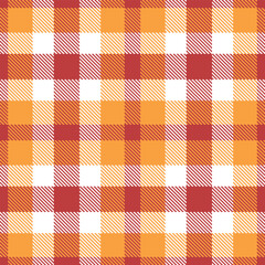 Plaid pattern seamless. Rich dull red & Neon light orange Tartan Fabric Design. 