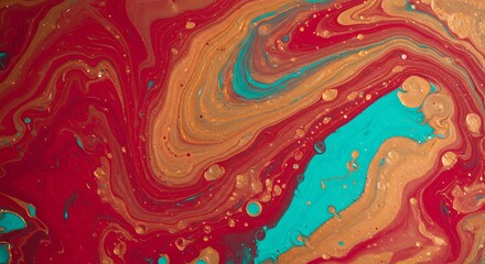 Crimson & Teal Swirl AI Generated