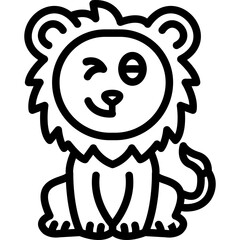 Lion Wink Icon