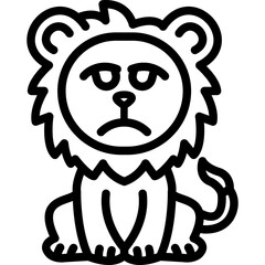 Sad Lion Icon