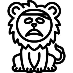 Sick Lion Icon