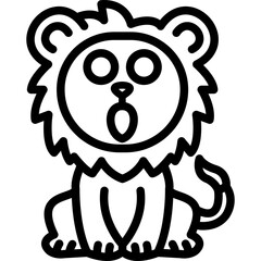 Shocked Lion Icon