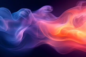 Fototapeta premium black wallpaper with drifting smoke patterns, soft glow, artistic composition, dramatic mood