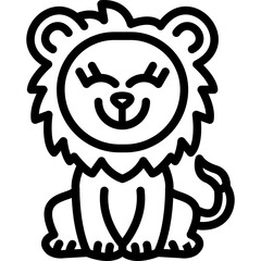 Happiness Lion Icon
