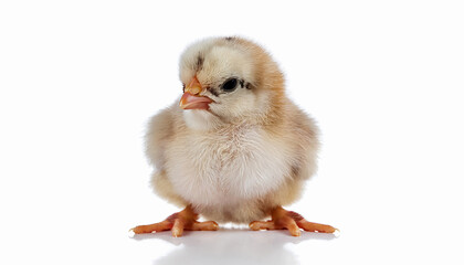 Obraz premium cute chick isolated on white.