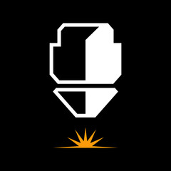 laser cutting logo designs, editable laser cutting icons, cnc logo designs, symbols, graphics
