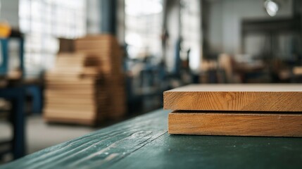 a close up of a wooden table