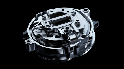  Precision-Crafted Industrial Component: A close-up shot reveals the intricate design of a metallic industrial component, showcasing the fusion of engineering excellence and aesthetic finesse.