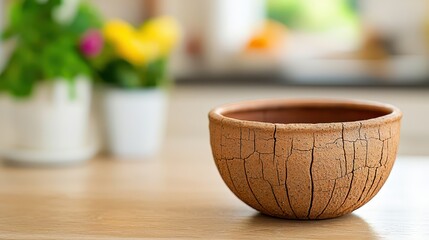 Artisan pottery bowl kitchen table still life natural light close-up home decor inspiration