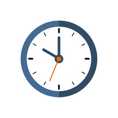 wall clock icon in flat style isolated on white background.