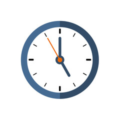 wall clock icon in flat style isolated on white background.