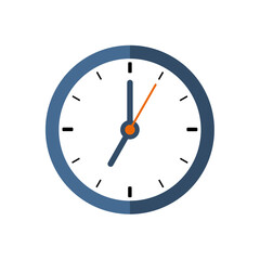wall clock icon in flat style isolated on white background.