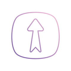 Arrow Up icon isolated on a white background. Vector illustration.