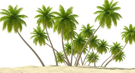 Obraz premium Palm Grove Oasis AI Generated