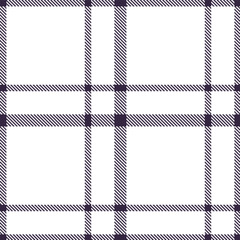 Elegant Soft eggplant & Bright white Seamless Tartan Fabric Design