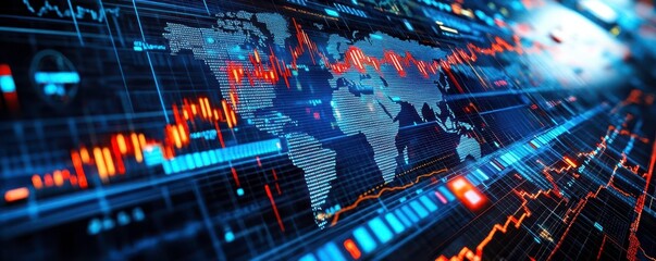 Obraz premium Global Stock Market Data Visualization - Data Visualization
