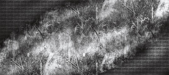 Illustration of an empty concrete wall with a dark textured