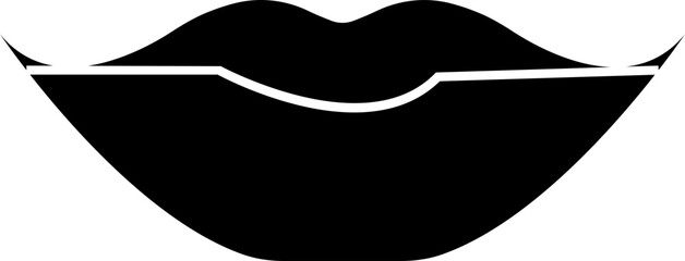 women's lips silhouettes vector icons, lip logo design. Sexy female lips symbols. Modern pop art style, Simple flat vector design isolated on transparent background, expressing different emotions,