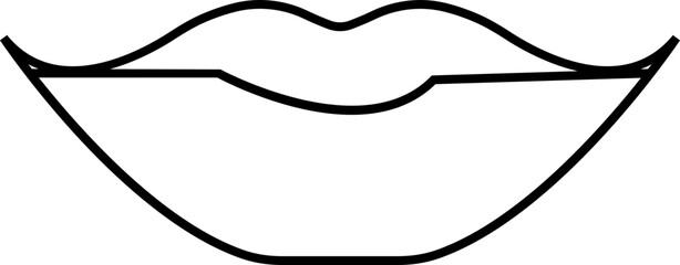 women's lips silhouettes vector icons, lip logo design. Sexy female lips symbols. Modern pop art style, Simple flat vector design isolated on transparent background, expressing different emotions,