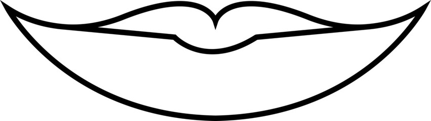 women's lips silhouettes vector icons, lip logo design. Sexy female lips symbols. Modern pop art style, Simple flat vector design isolated on transparent background, expressing different emotions,