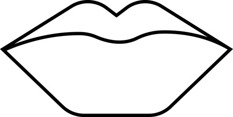 women's lips silhouettes vector icons, lip logo design. Sexy female lips symbols. Modern pop art style, Simple flat vector design isolated on transparent background, expressing different emotions,