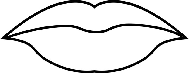 women's lips silhouettes vector icons, lip logo design. Sexy female lips symbols. Modern pop art style, Simple flat vector design isolated on transparent background, expressing different emotions,