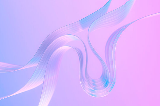 Abstract glass textured purple waves with a smooth gradient design