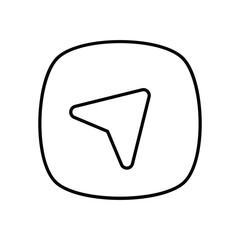 Arrow icon isolated on a white background. Vector illustration.