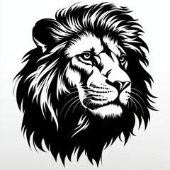 Obraz premium Creative lion head vector art perfect for various design applications. 