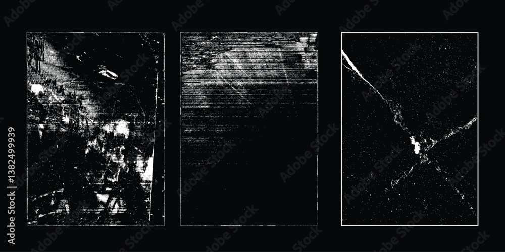 Leinwandbilder grunge urban backgrounds set.texture vector.dust overlay distress grain ,simply place illustration o