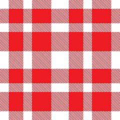 Elegant Seamless Tartan featuring Autumn white and Rich bright red Fabric Design