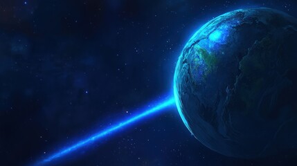 Obraz premium Comet Near Planet