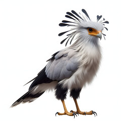 Obraz premium Close up view of a vulture bird of prey with detailed feathers and isolated background