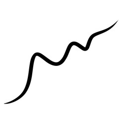 Hand Drawn Swirl Line, Wave Line