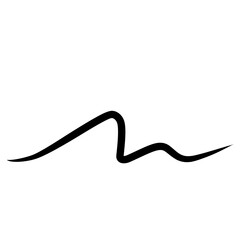 Hand Drawn Swirl Line, Wave Line