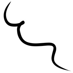 Hand Drawn Swirl Line, Wave Line
