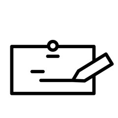Digital Signature Vector Line Icon Design