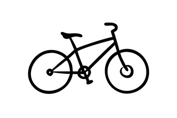 Obraz premium Bicycle Doodle: Playful Hand-Sketched Vector Illustration