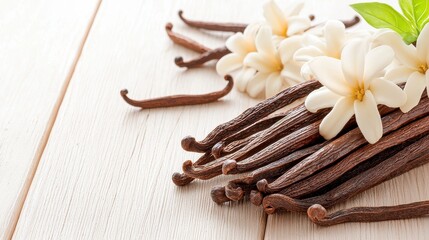 Vanilla Beans and Delicate Flowers