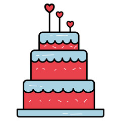 Valentines day icon set. Romantic Valentine's Day. 