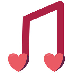 Musical scale valentine icon