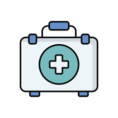 First Aid Kit icon isolated on a white background. Vector illustration.