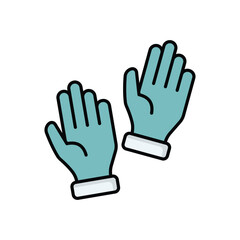 Glove  icon isolated on a white background. Vector illustration.