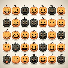 Obraz premium Dark and Eerie Halloween Set with Haunted Elements