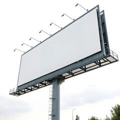 Blank billboard with stand on the road