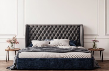 A beautifully designed luxury bedroom setting with stylish interior design