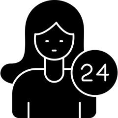 24 Hours Support Icon