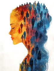 Illustration about the concept of unity